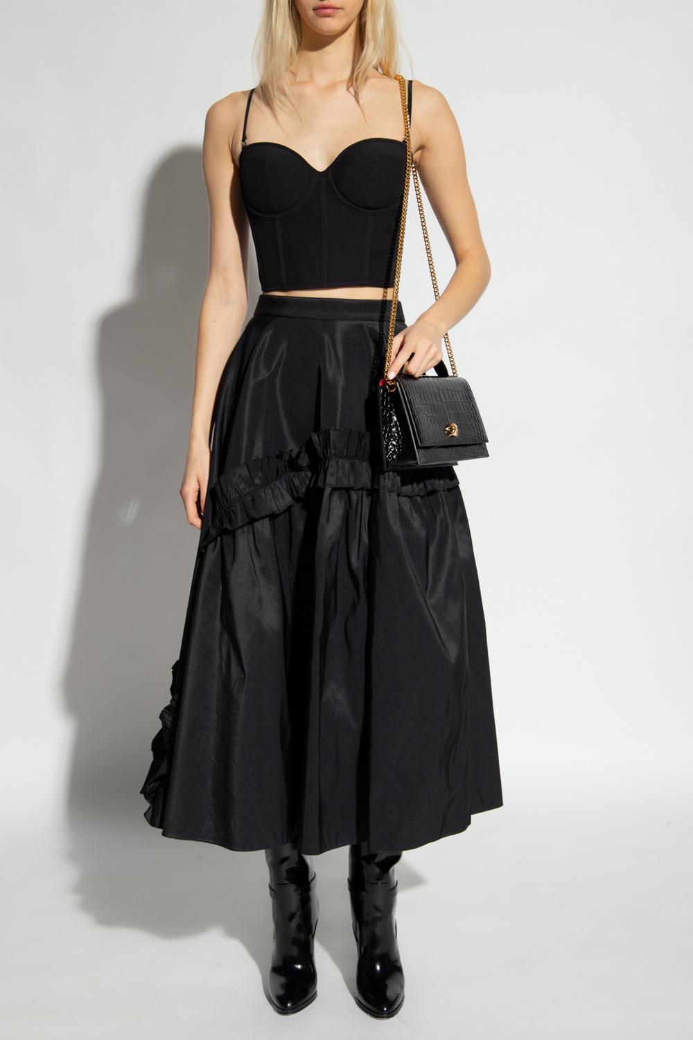 VIP【関税送料無料】希少 ALEXANDER MCQUEEN BLACK SKIRT SchaferandweinerShops Japan - ALEXANDER MCQUEEN DWURZĘDOWA